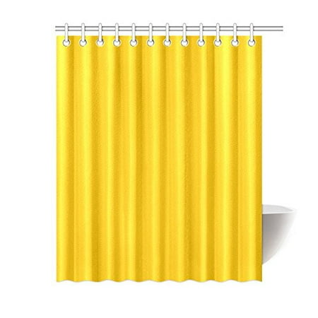 Yellow Bathroom Curtains MKHERT Modern Minimalist Solid Yellow Polyester Fabric Bathroom Shower Curtain 60x72 inch ()
