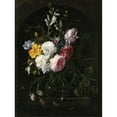 thumbnail image 2 of Nicolaes Van Verendael 12x14 Gold Ornate Wood Frame and Double Matted Museum Art Print Titled - Still Life with Flowers in a Crystal Vase (1684), 2 of 4