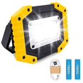thumbnail image 1 of Rechargeable Led Work Light - Trongle 30W Battery Operated Floodlight With 3 Modes Camping Cob Floodlight With Waterproof Usb For Fishing, Hiking(Battery Included), 1 of 7