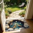 thumbnail image 4 of 3D Optical Illusion Bath Mat, Diatomaceous Earth Bathroom Mat with Non-Slip Rubber Backing, Super Absorbent Quick Dry Floor Mat for Bathroom, Bedroom, Entryway (19.7×31.5in), 4 of 7