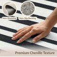 thumbnail image 6 of ODIKA 8'x10' Washable Area Rug Durable, Non-Slip Striped Layering Design Bold Bands Alternating Evenly Spaced Lines for Living Room, Under Sectional, Family, 6 of 7