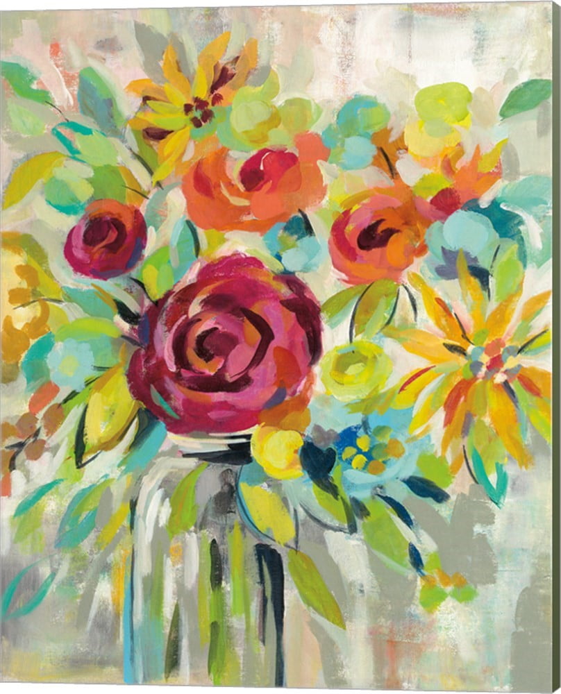Flower Still Life I By Silvia Vassileva Canvas Wall Art 16w X 20h 2085