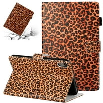 SaniMore for iPad 10th Generation 10.9" 2022 Wallet Case with Auto Wake/Sleep   Pen Holder   Card Slots   Anti-slip Strip PU Leather Kickstand Lovely Pattern Cover for iPad 10th Gen, Yellow Leopard