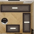 thumbnail image 2 of Kitchen Rugs Set, Non-Slip Machine Washable Kitchen Runner Rugs Floor Mats, Absorbent Comfort Standing Mat for Kitchen, Sink and Hallway, Rolled Packaging, Grayish Brown & Coffee, 2 of 14