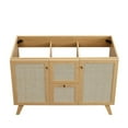 thumbnail image 6 of Vanity Cabinet (Sink not included), Brown Oak, Wood, Hotel Bedroom Bathroom, Modern Contemporary HB36273, 6 of 12