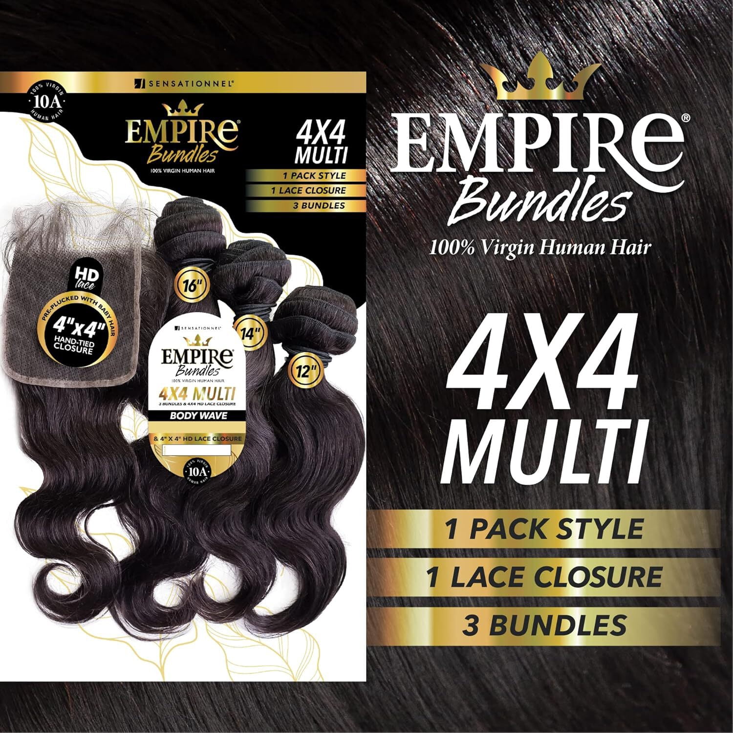 Sensationnel Empire Bundles 4x4 Multi-Pack Solution - BODY WAVE
