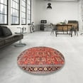 thumbnail image 4 of Ahgly Company Machine Washable Indoor Rectangle Traditional Light Copper Gold Area Rugs, 7' x 10', 4 of 7