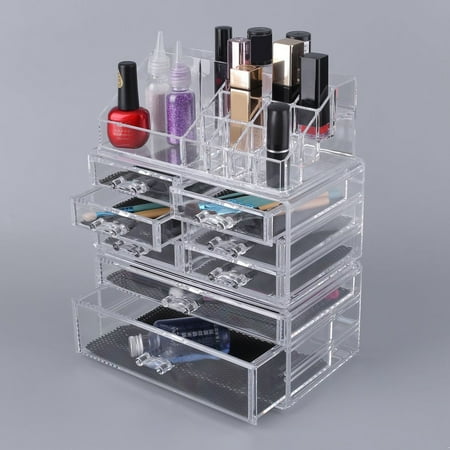 5 Tier Acrylic Cosmetics Case Makeup Box Multifunctional Make Up Organizer Transparent Storage Display Box