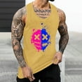 thumbnail image 5 of Men's Tank Tops, Workout Tank Tops with Colorless Gradient Print, Round Neck Sleeveless Shirt, Breathable Athletic Muscle Tank for Gym, Running, and Casual Summer Wear, 5 of 5