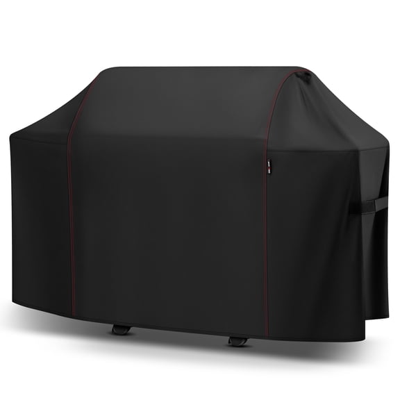 Unicook Premium Gas Grill Cover 64 Inch, Heavy Duty Waterproof Charcoal Grill Cover for 4-6 Burner Outdoor Barbecue Grill, Black