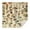 Brown Mushroom Label, variant on Brown Mushroom Label Light Pattern Square Tablecloth,Waterproof Square Table Cover,Wipeable Spillproof Washable Table Cover for Home Kitchen Party Decor 42"X42"(107x107cm)