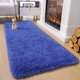 thumbnail image 2 of Alfombra Chicrug 61x183cm de Peluche Suave Azul Marino Antideslizante, 2 of 7