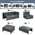thumbnail image 3 of Costway 6PCS Patio Rattan Furniture Set Space Saving Cushioned Fully Assembled, 3 of 10