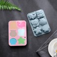 thumbnail image 5 of Huayishang Plastic Embossing Mold 6-In-1 Cartoon Silicone Molds for Ice Tray Chocolate Cake Molds Pink, Kitchen Essentials Clearance Sale Pink, 5 of 5