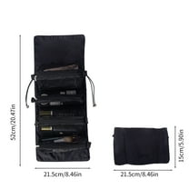 Vikakiooze Roll Up Makeup Bag Hanging Roll Up Toilet Bag Travel Women's Makeup Bag -4 Detachable Storage Bags Large Capacity Travel Makeup Storage Bag