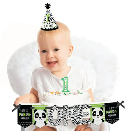 Party Like a Panda Bear 1st Birthday - First Birthday Boy or Girl Smash Cake Decorating Kit - High Chair Decorations