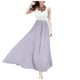 thumbnail image 1 of Falda larga metálica brillante para mujer: falda de tul ligera, sedosa y fluida para las vacaciones de verano en la playa, tallas S-XL, 1 of 5