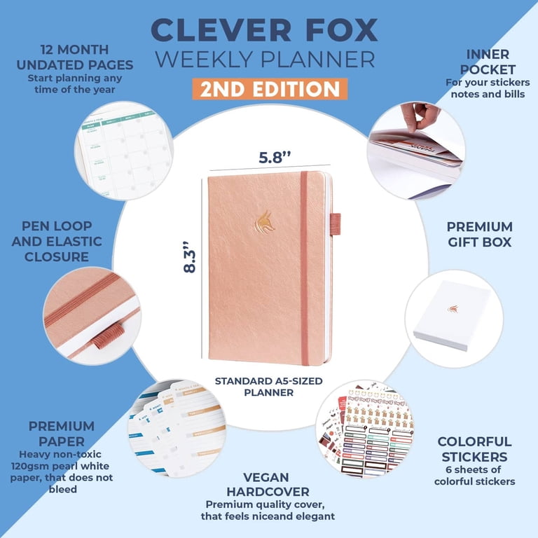 Clever Fox Christelijke weekplanner voor het instellen van doelen met