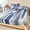 Navy Blue, variant on Twin Sze Fitted Sheet Set - Orange Gray 2 Piece Bedding Sets 16" Deep Pocket Fitted Sheet with 1 Pillowcase, Retro Country Abstract Ombre Aesthetic Brushed Microfiber Hotel Luxury Bed Sheets