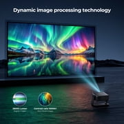 Mini Projector with WiFi and Bluetooth, 1080P Projector 12000 Lumens, Built-in Apps