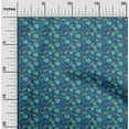 thumbnail image 2 of oneOone Polyester Lycra Blue Fabric Leaves Fabric For Sewing Printed Craft Fabric By The Yard 56 Inch Wide, 2 of 4
