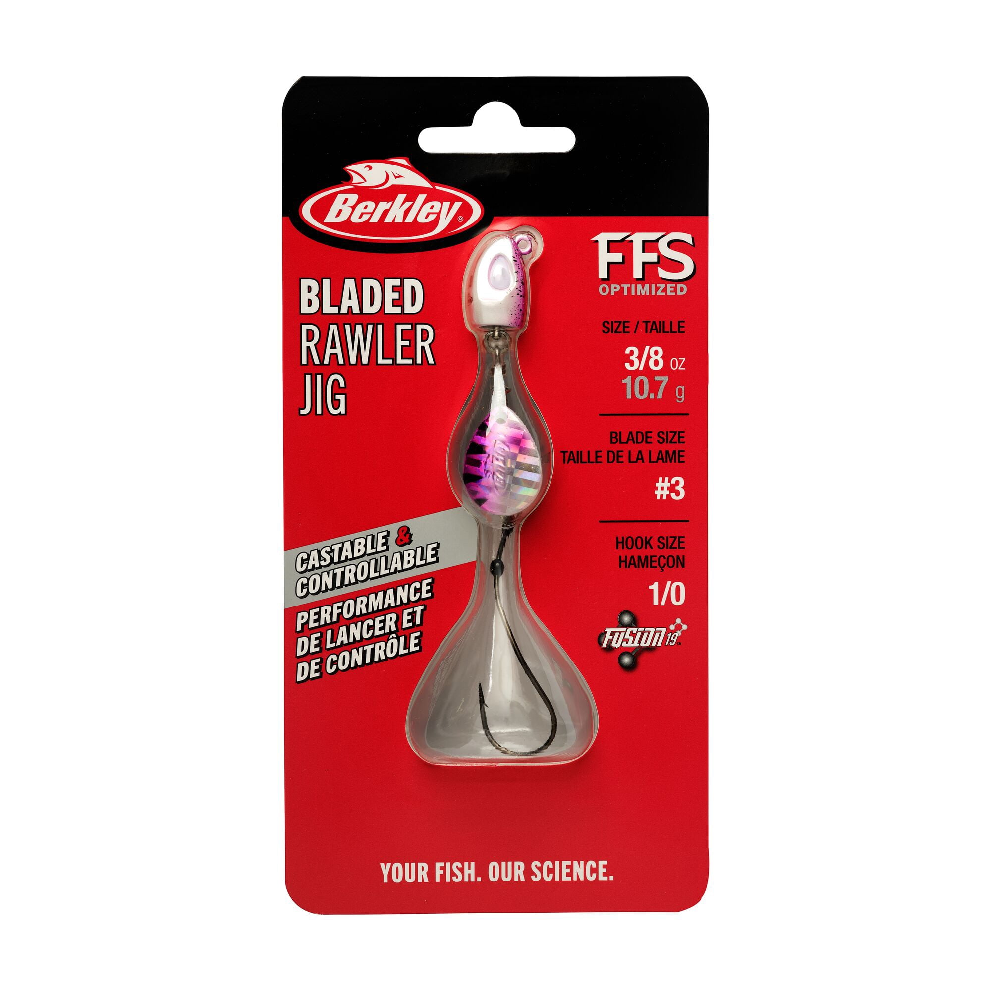 Berkley Bladed Rawler Jig, Crawler Jigs, Pink Tiger (1 Count)