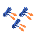 thumbnail image 2 of 30 Pcs Safety Silicone Soft Ear Plugs - Hearing Protection with Cord - Noise Reduction Blue Orange, 2 of 8