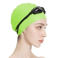 thumbnail image 1 of Gorro de natación Gorro de silicona elástico con forma de gota de agua para hombres y mujeres, 1 of 7