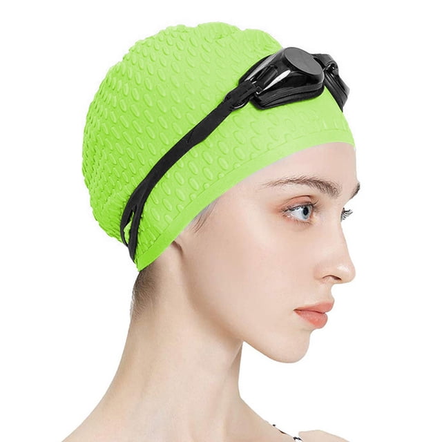 Gorro de natación Gorro de silicona elástico con forma de gota de agua para hombres y mujeres