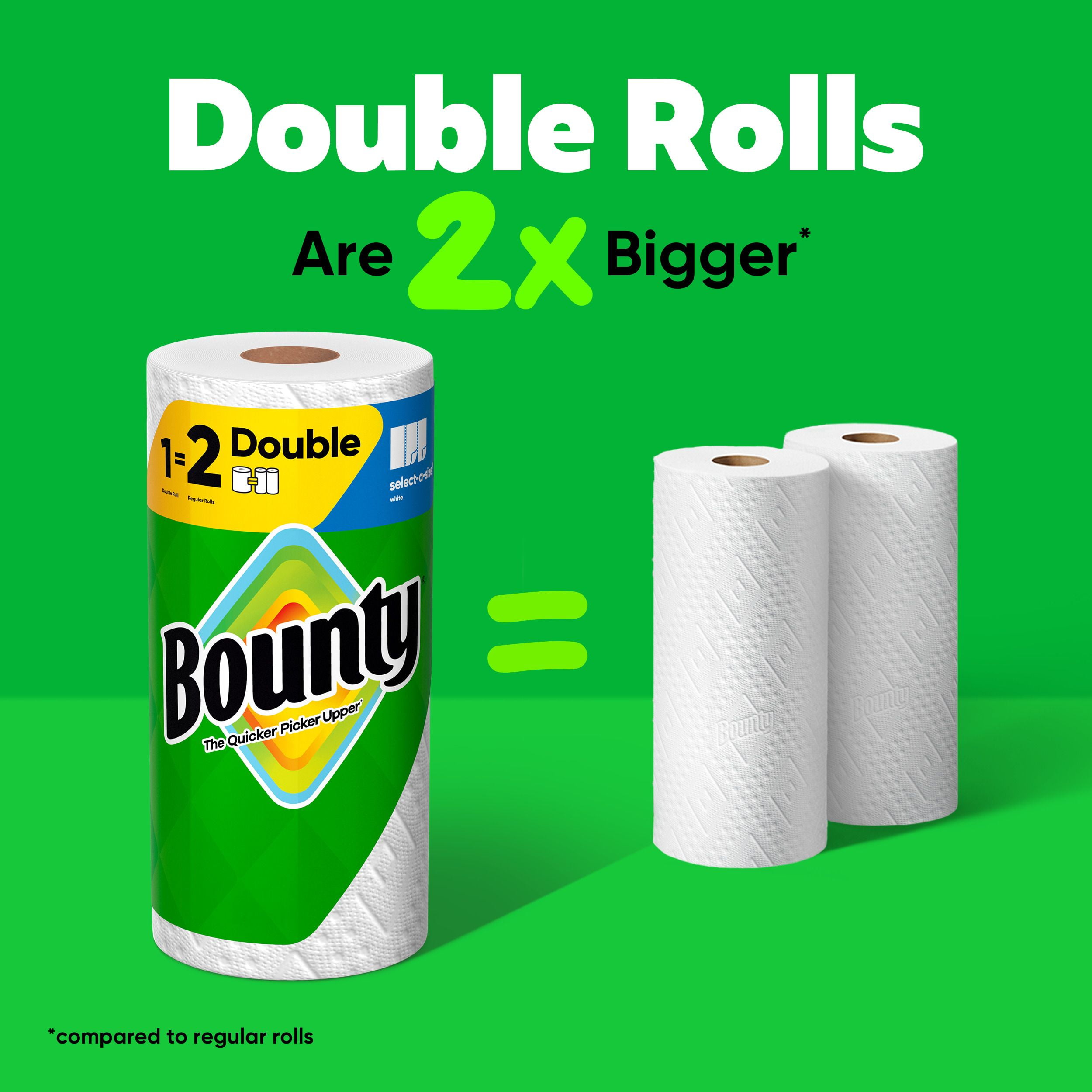 Bounty Paper Towels Select-A-Size White, 4 Double Rolls Per Roll, 4CT