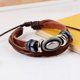 thumbnail image 2 of Pulsera de cuero punk hecha a mano para hombres y mujeres, brazalete de aleación de múltiples capas unisex, 2 of 4