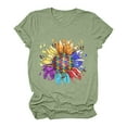 thumbnail image 4 of Sunflower Shirt for Women Cute Flower Short Sleeve Ladies Tee Tops Teen Girls Casual T Shirt, 4 of 5