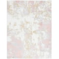 thumbnail image 2 of SAFAVIEH Bayside Everard Abstract Polyester Machine Washable Area Rug, Ivory/Gray Pink, 8' x 10', 2 of 15