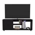 thumbnail image 5 of TV Stands With Storage, Tv Stand, 1 Door, 4 Shelves, 55" TV Capacity, Black Entertainment Centers,Engineered Wood Wooden TV Stands, Furniture Primary Living Space TV & Entertainment Furniture Tv Stan, 5 of 8