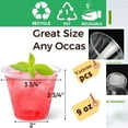 thumbnail image 4 of 9 oz Clear Plastic CupsVarious Counts Available, 9 Ounce Disposable Plastic Drinking Cups, Crystal Clear PET Plastic Cups for Parties, Wedding, Christmas Day, 4 of 8