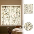 thumbnail image 2 of Retro Wildflower -Floral Nature Animal Blackout Curtains for Living Room Bedroom, Window Curtains Rod Pocket Thermal Insulated Window Drapes, 2 of 6
