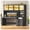 Black, variant on Modern Computer Desk with 2 Wood Drawers and Hutch, 23.6"W Executive Desk with Display Cabinet and LED Lights for Home Office