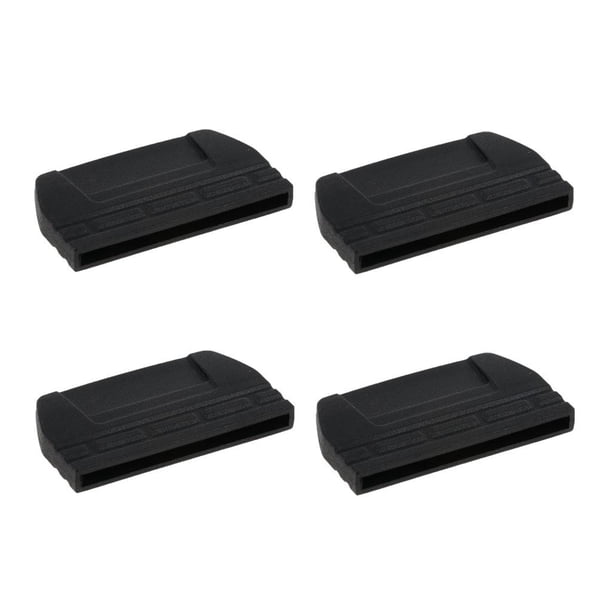 4 piezas de clips para correas de mochila, color negro, 20 mm, 25 mm, 30 mm y 38 mm