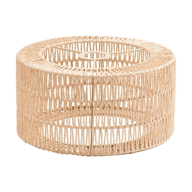 Pantalla de lámpara de araña de cuerda de papel Pantalla de lámpara colgante de estilo bohemio grande