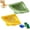 Green+yellow, variant on Triangular Drain Basket, Triangular Magnetic Drain Basket, Riangular Sink Strainer with Twist-Open Bottom, Corner Sink Draining Basket for Draining & Storage, Punch-Free Installation