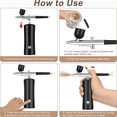 thumbnail image 4 of Kit d'Aérographe avec Compresseur, Aérographe Portatif Automatique avec Embout de 0,3 mm, Rechargeable, Brosses à Air Portables, 4 of 7