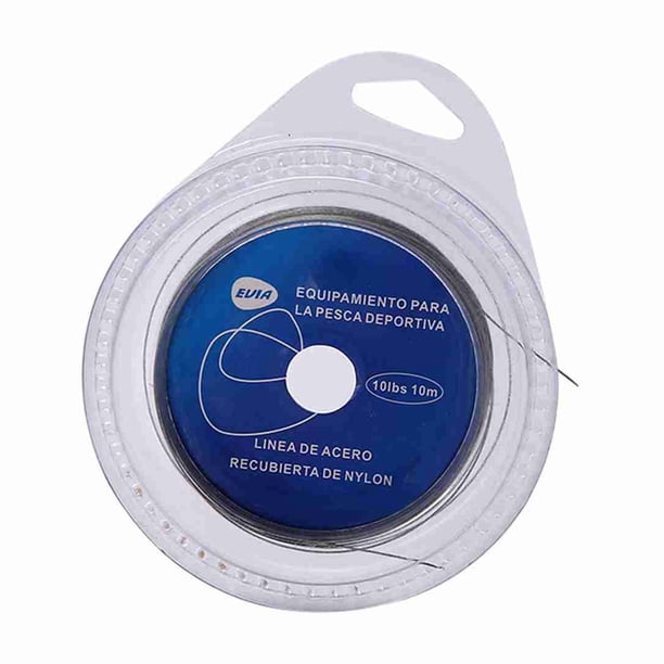 Alambre de acero trenzado de alta resistencia para pesca en el mar, 10 m, 7 hebras (10 lb)