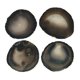 thumbnail image 1 of AMOYSTONE Posavasos de ágata Geoda, posavasos de piedra negra natural, juego de 4 posavasos grandes de 4 a 4,5 pulgadas, 1 of 1