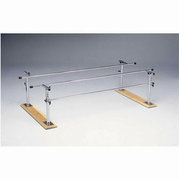 7 ft. Wood Base Folding Parallel Bars, Height & Width Adjustable