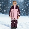 thumbnail image 4 of Rciityk Pink Toddler Snow Suit - Snow Suit for Kids - Girls Boys One Pieces Snowsuit Winter Outdoor Ski Suit Warm Waterproof Snowboarding Jumpsuit, 4 of 8
