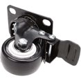 thumbnail image 3 of 4 Swivel Castors With Brake 50mm Rubber Castor Wheels For Furniture With 400kg Capacity, Black-yujia-yujia, 3 of 5