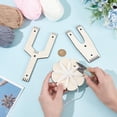thumbnail image 3 of Wood Pom Pom Maker Kit Floral White 10.35~18.5x5.7~10.35x0.6cm 3pcs/set, 3 of 6
