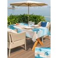 thumbnail image 5 of Outdoor Tablecloth with Umbrella Hole for Patio/Picnic/Party/Camping, Blue Coastal Waterproof Table Cloth Rectangle Table Cover Washable, Sea Turtle Beach Nautical Seaside Ocean (54"x 80"), 5 of 9