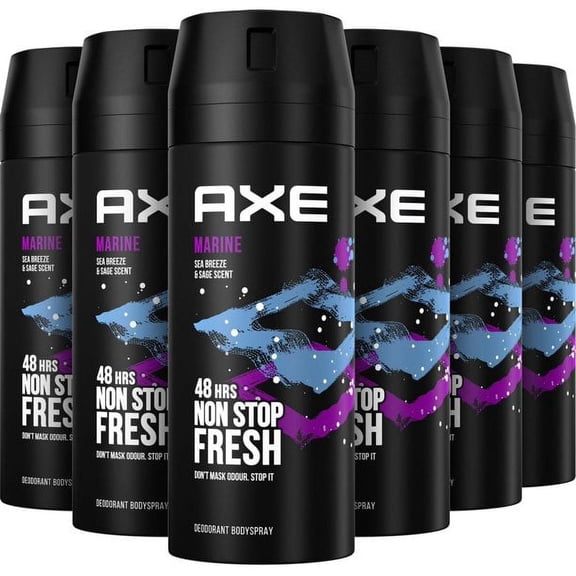 Axe Marine Deodorant Body Spray For Men 150ml / Pack of 6