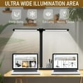 thumbnail image 3 of shiyou-LED Desk Lamp Dimmable Table Lamp with USB Charging Port, 50 Lighting Modes, Adjustable Foldable Dual Swing Arm Architect Desk Lamp for Home Office, Eye-Caring Reading Lamp w/Pen Holder 45min, 3 of 4